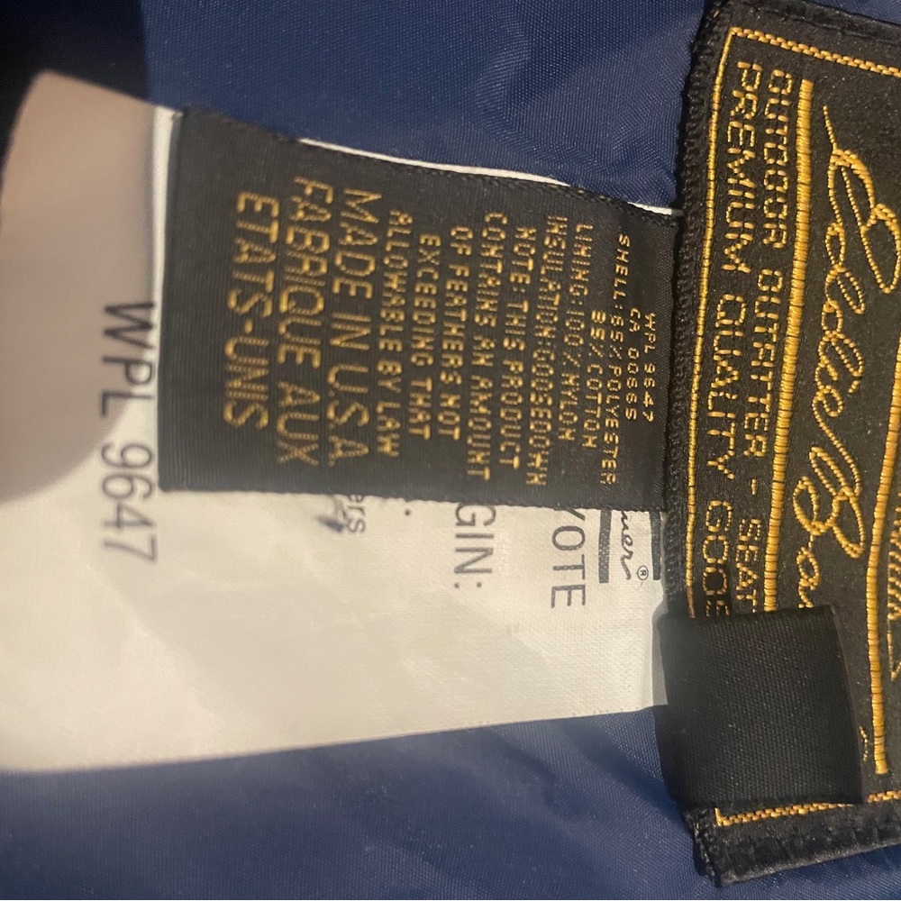 Eddie Bauer Navy Parka with Fur Hood - Picture 2 of 3